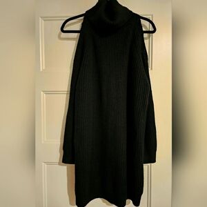 Lulus Black Long Sleeved Long Shaker Sweater sz medium
